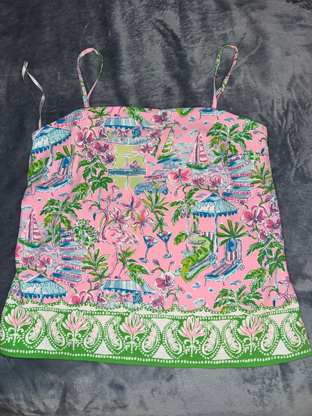 NWT Lilly Pulitzer size 10 Caroline Too Sunny Dee Ocleppo Spaghetti Straps Pink